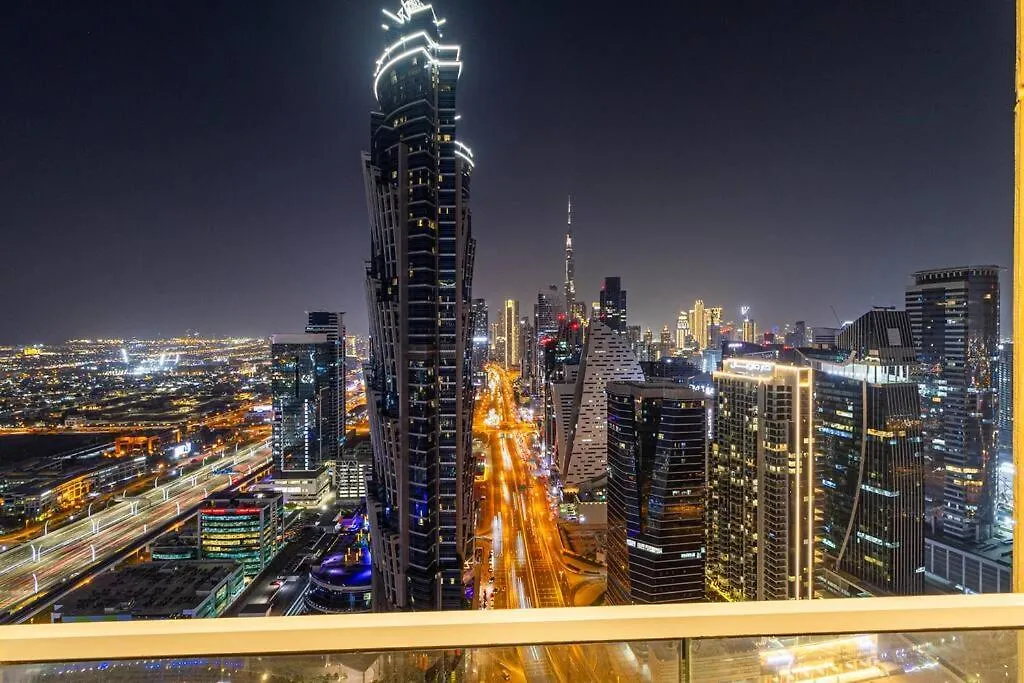 Burj Khalifa View Apartment In Business Bay Dubaj
